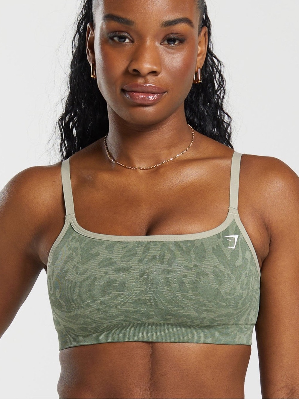 Gymshark force green adapt safari seamless sports bra